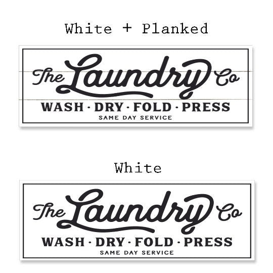 The Laundry Co Original Canvas Sign - Lettered & Lined