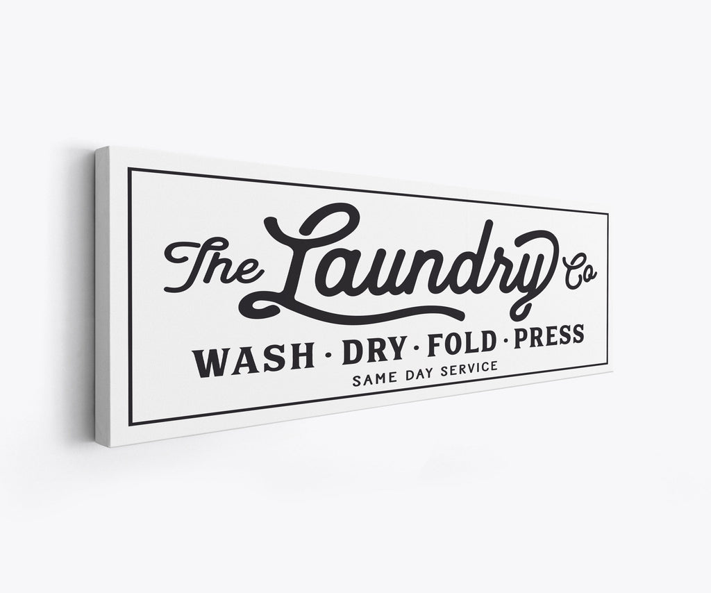 The Laundry Co Original Canvas Sign - Lettered & Lined
