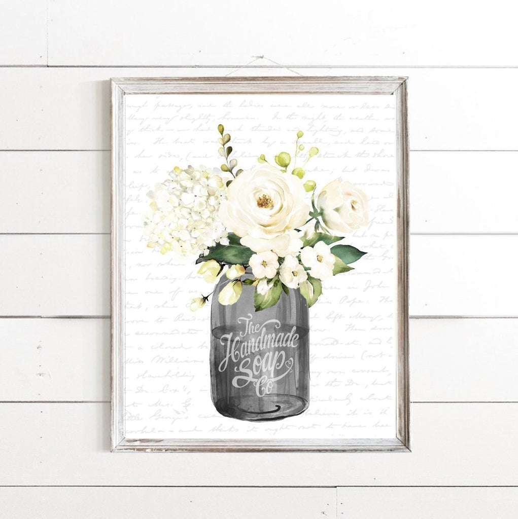 Black & White Bathroom Set of 3 Prints - Lettered & Lined