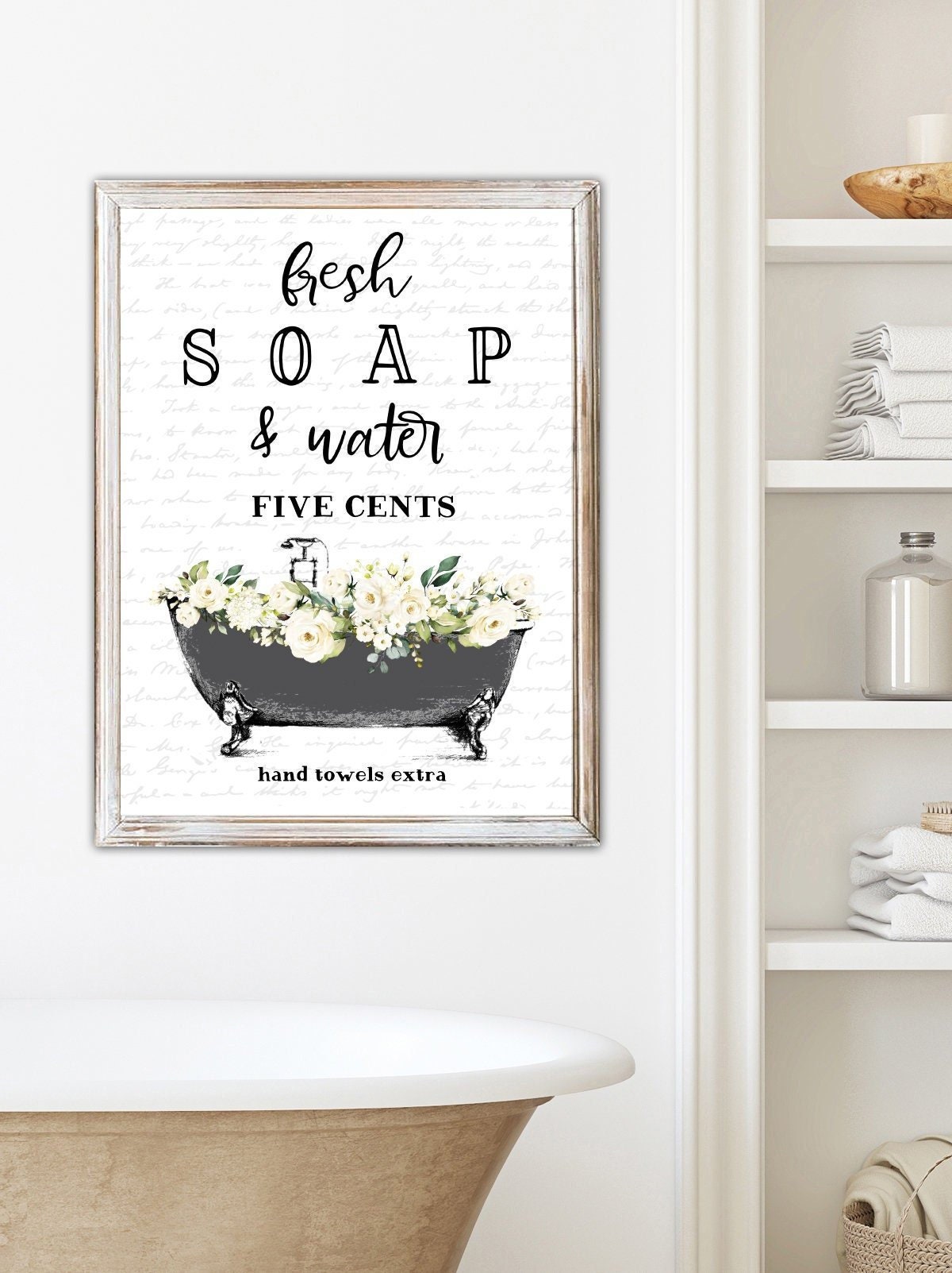 Mod viljen blive forkølet Cape Set of 4 Black & White Bathroom Wall Art: The Cotton Co Truck – Lettered &  Lined