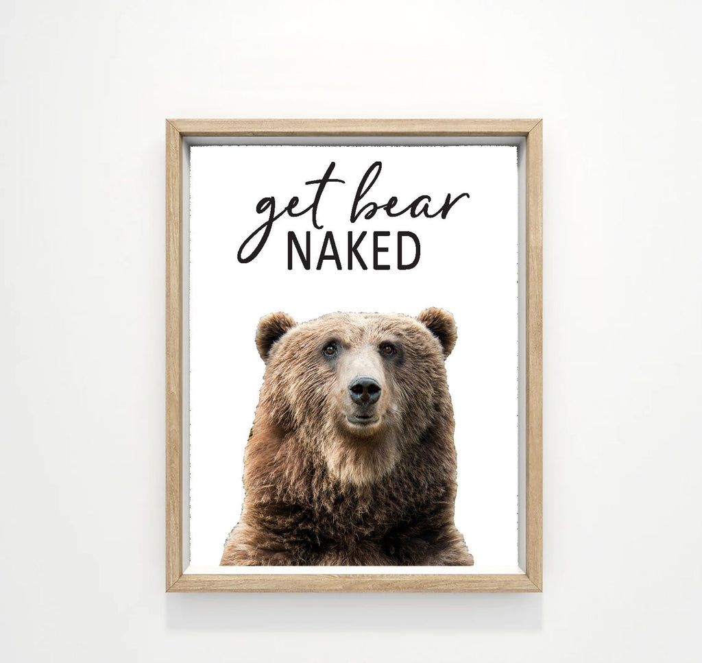 Set of 3 Custom Bathroom Prints: Moose, Bear & Deer | Bathroom Wall Decor | Farmhouse Bathroom Decor | Vintage Wall Art | Bathroom Signs