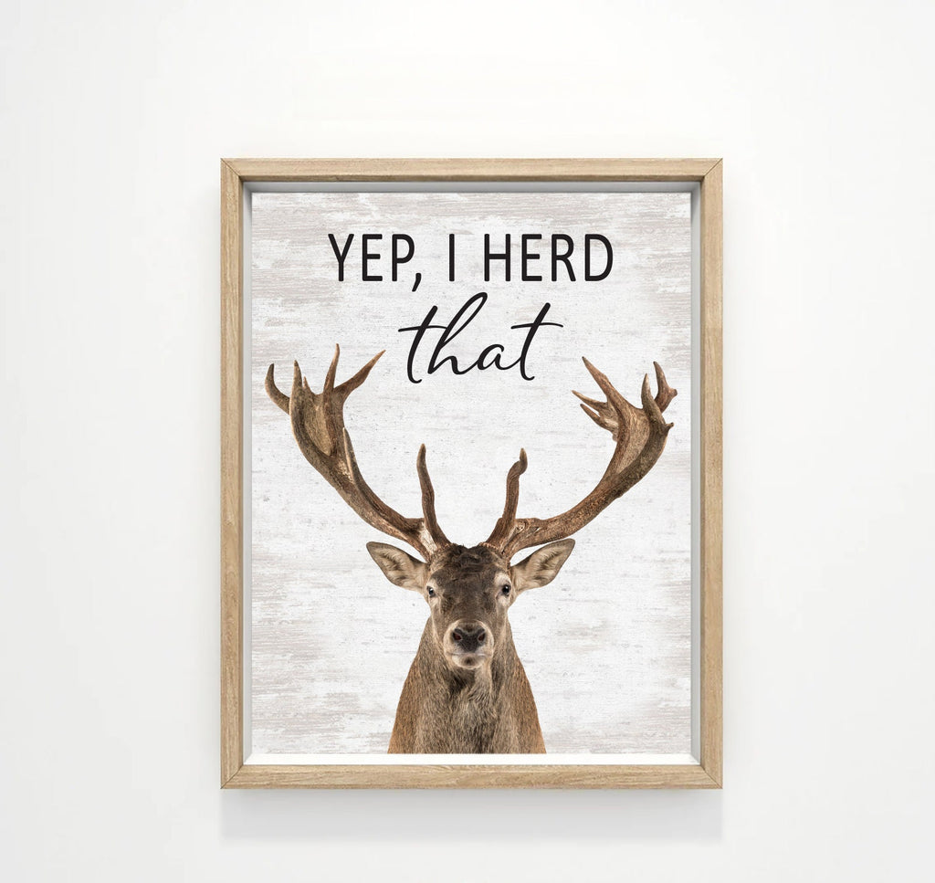Set of 3 Custom Bathroom Prints: Moose, Bear & Deer | Bathroom Wall Decor | Farmhouse Bathroom Decor | Vintage Wall Art | Bathroom Signs