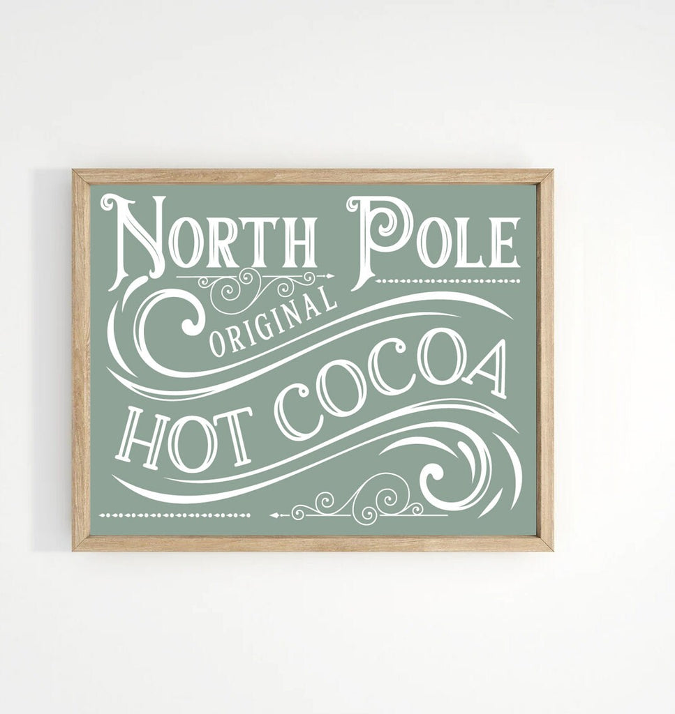 North Pole Hot Cocoa in Subtle Green