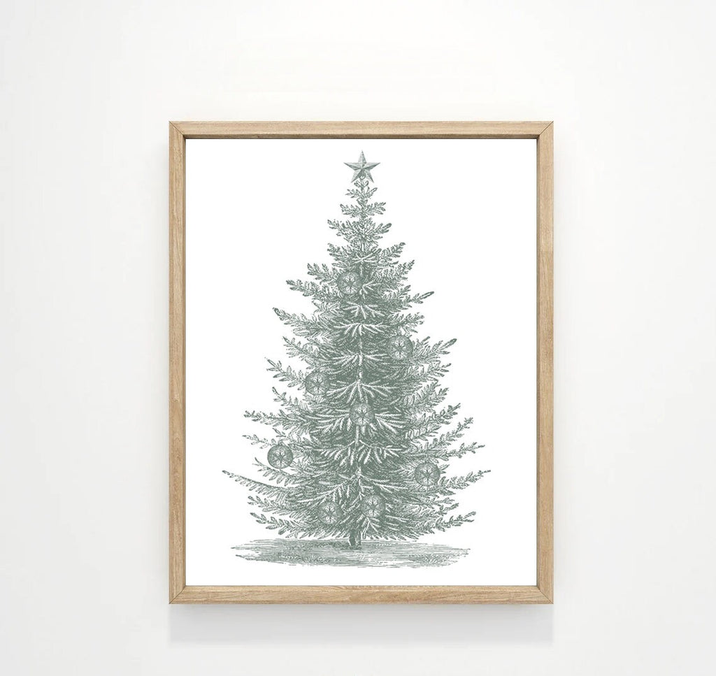 Subtle Green Vintage Tree Ornaments