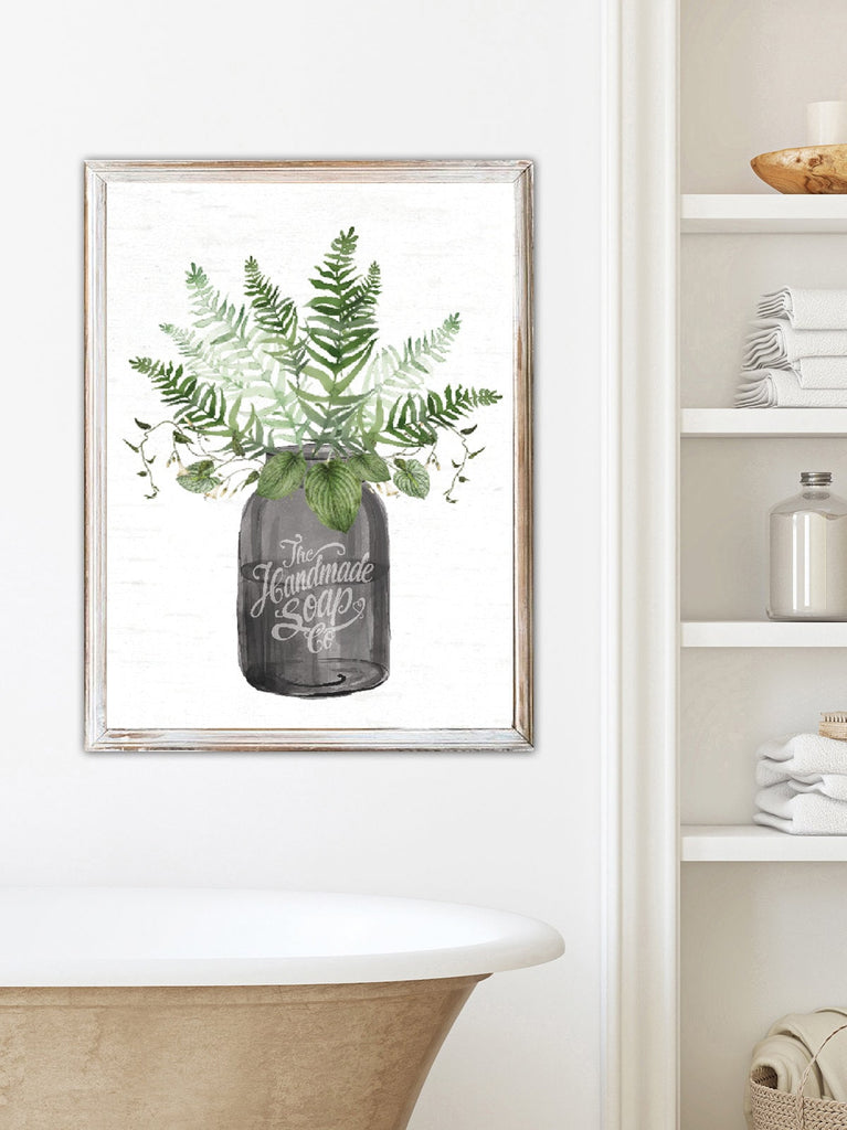Set of 4 BLACK Greenery Bathroom Wall Art: The Cotton Co Truck | Custom Bathroom Wall Decor | Farmhouse Bathroom Decor | Bathroom Signs