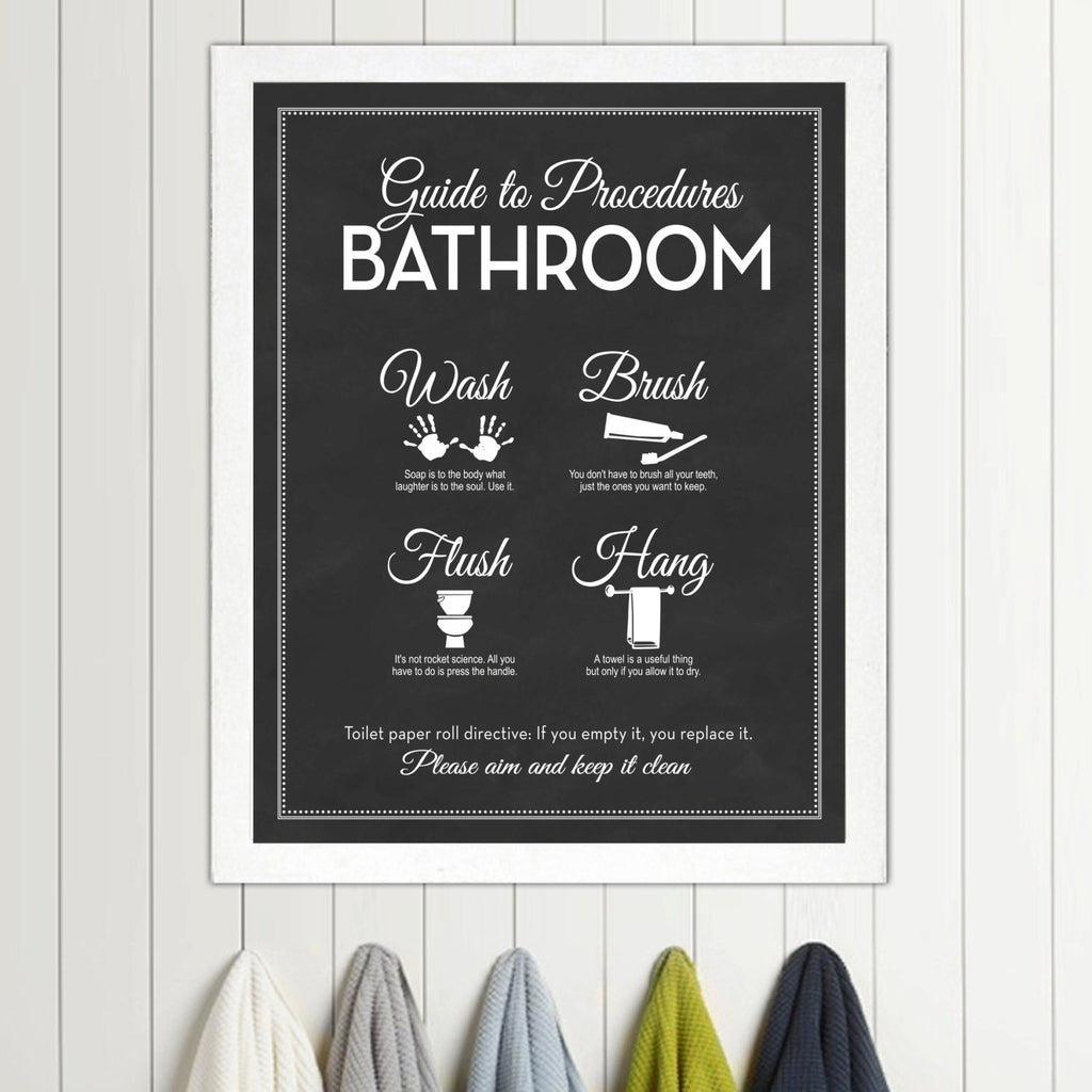 Guide to Procedures: The Bathroom print 