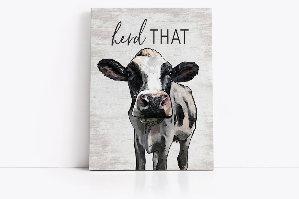 Examples of canvas sign Set of 4 Custom Bathroom Art: Llama, Cow, Sheep & Donkey | Lettered & Lined