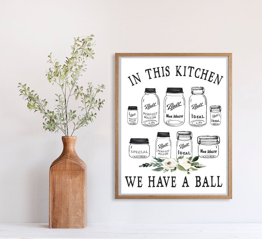 In This Kitchen We Have A Ball - Lettered & Lined