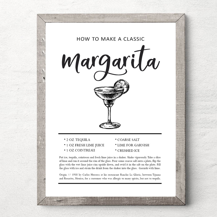 Custom set of any 3 cocktail prints - Lettered & Lined