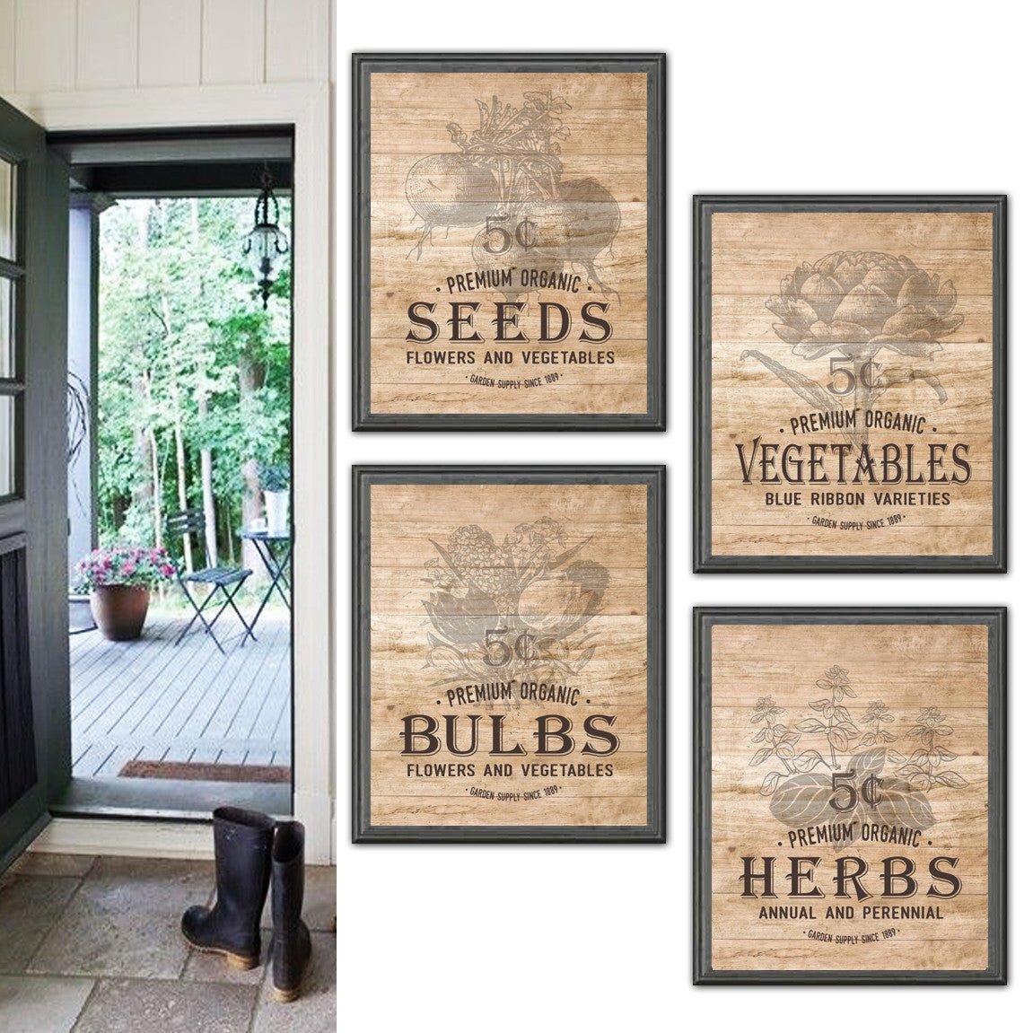 Vintage Seed Packets | Set of 4 - Lettered & Lined