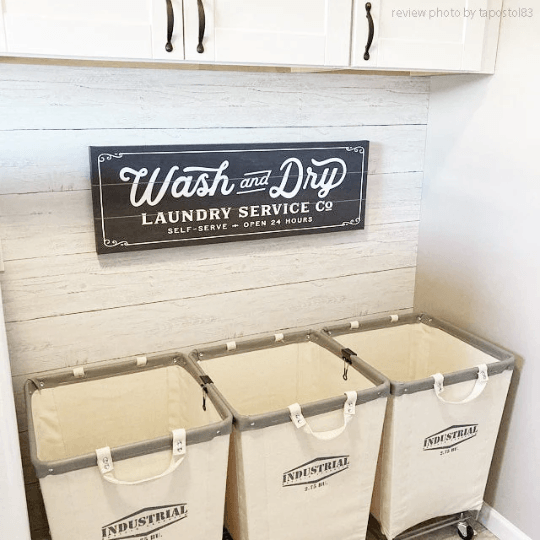 Personalized Wash and Dry Laundry Service Co Sign - Lettered & Lined