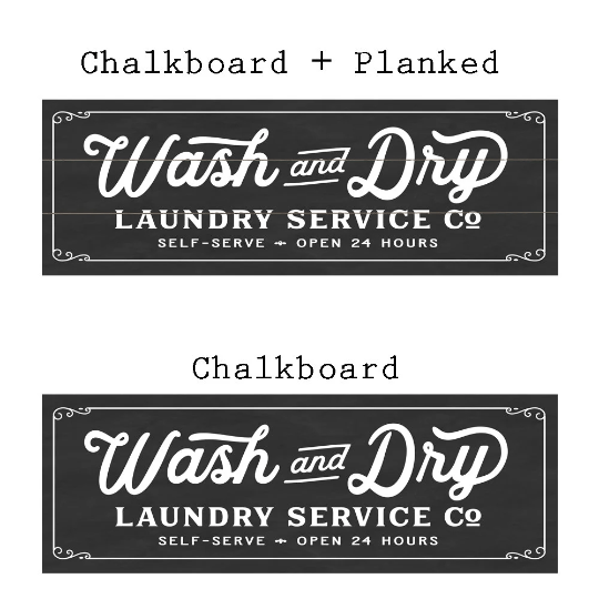 Personalized Wash and Dry Laundry Service Co Sign - Lettered & Lined
